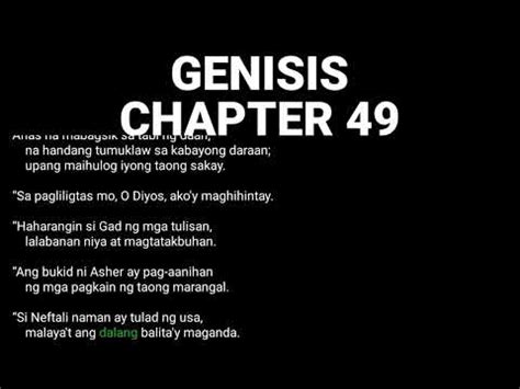 genesis 49 tagalog magandang balita